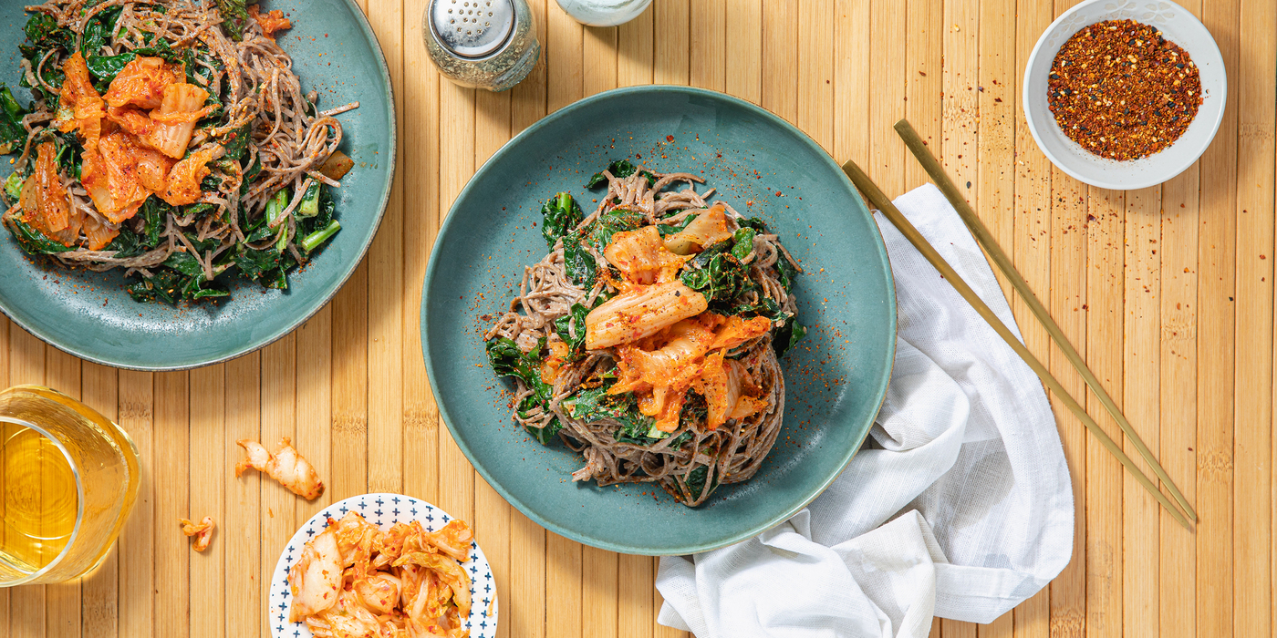 Kimchi Soba Noodles Recetas Vegetarianas Y Veganas