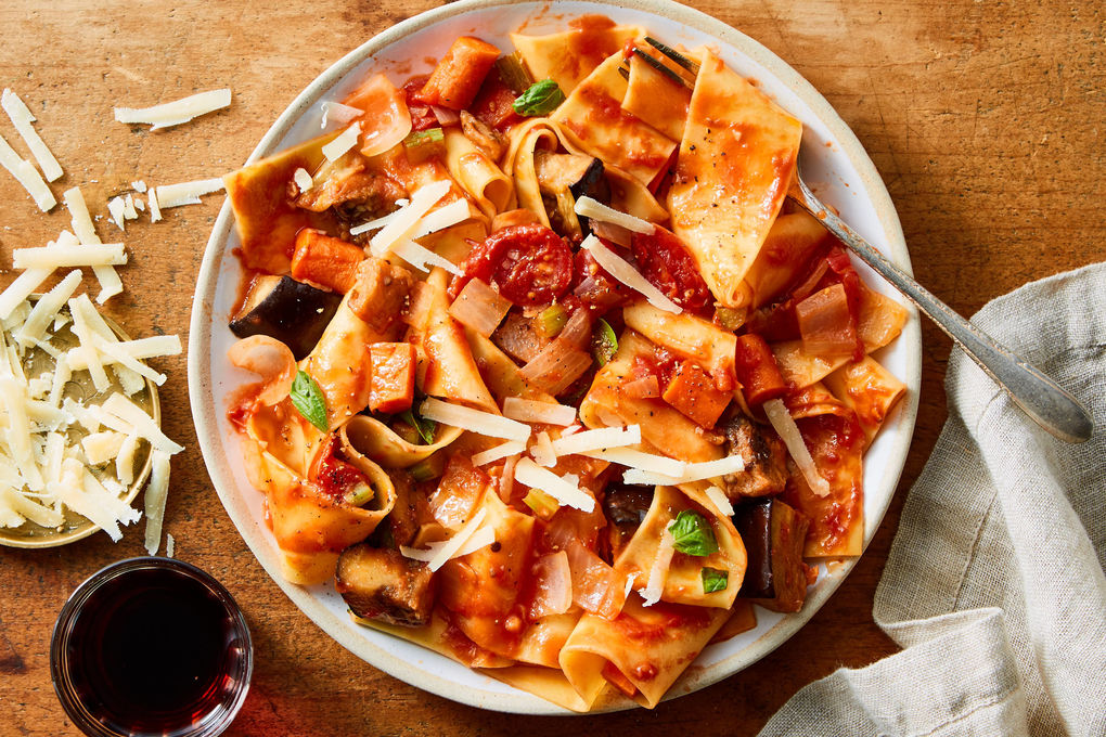 Pappardelle Alla Norma ¡Pasta Fresca! Recetas Vegetarianas Y Veganas