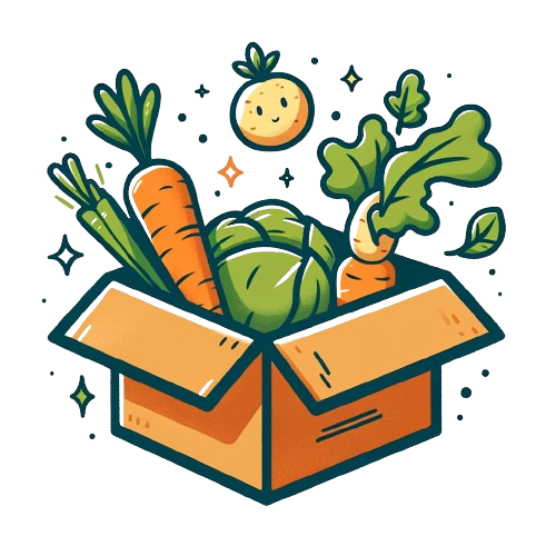 DALL_E_2024-05-31_18.02.21_-_A_very_simple_and_cozy_illustration_of_an_open_box_with_vegetables_like_a_carrot__potato__and_cabbage_floating_above_it._The_style_should_be_clean_and-removebg-preview